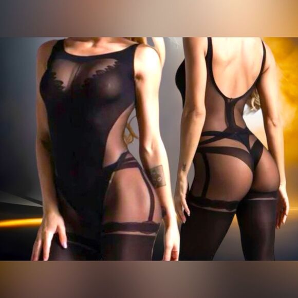 1 piece l Bodystocking l OS l Moderate-High stretch l Crotchless Backless l New - Picture 5 of 5